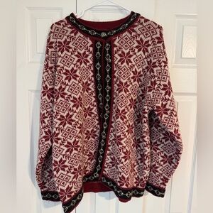 Vintage Woolrich Red and White Patterned Sweater